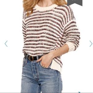 Heartloom Beth Metallic Stripe Sweater Sz L